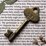 フランス 1930-1950年代頃 刻印『353』アンティークキー 真鍮製古い鍵 (約8.1cm) Antique French Skelton Key Brassなど新着アップ