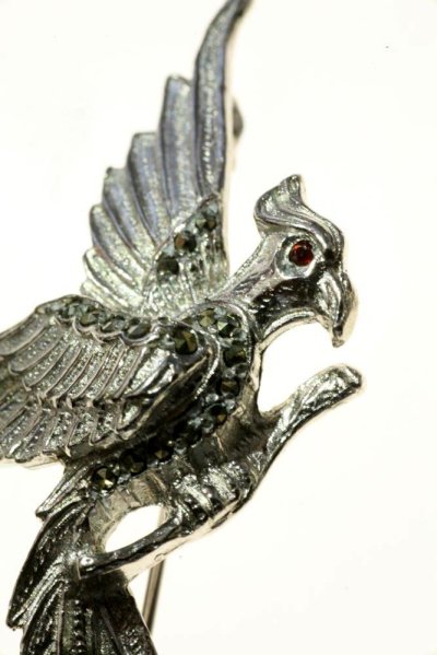 画像3: イギリスの1950年から1960年代羽ばたいているのシルバーヴィンテージブローチ