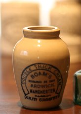 画像2: 〈イギリス〉1900年代 ブループリント BOAM CREAM 濃厚クリーム陶器ジャー (2)