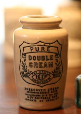 画像2: 〈イギリス〉1900年代 PURE DOUBLE CREAM ピュア濃厚クリーム陶器ジャー (2)