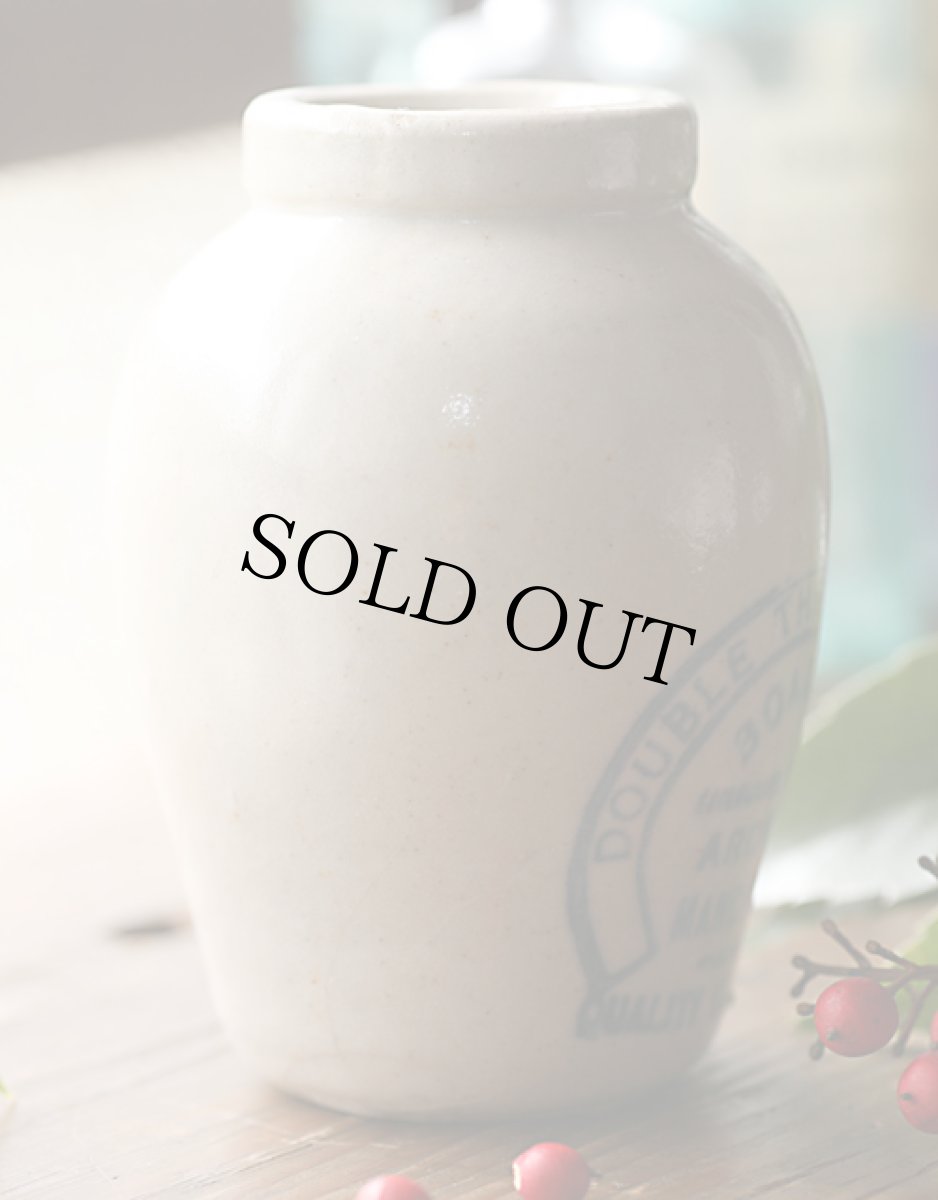 画像2: 〈イギリス〉1900年代 ブループリント BOAM CREAM 濃厚クリーム陶器ジャー (2)