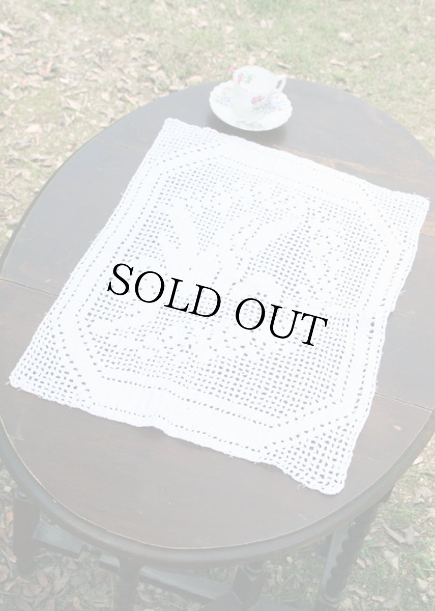 画像3: 〈ヨーロッパ〉ケルビム（智天使）のフィレクロッシェレース　ピロートップ (3)