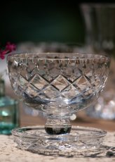 画像1: 〈イギリス〉1940年代 アンティーククリスタルガラス　シャーベットグラス (1)