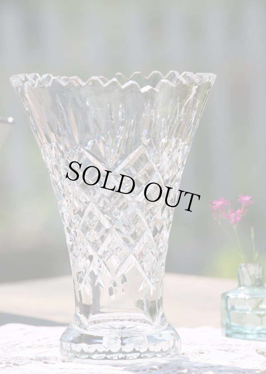 画像3: 〈イギリス〉1930年代 アンティーククリスタルガラス　分厚くずっしりとしたフラワーベース (3)