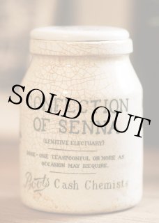イギリス〉レアな蓋付き Boots CASH CHEMISTS 海外アンティーク雑貨