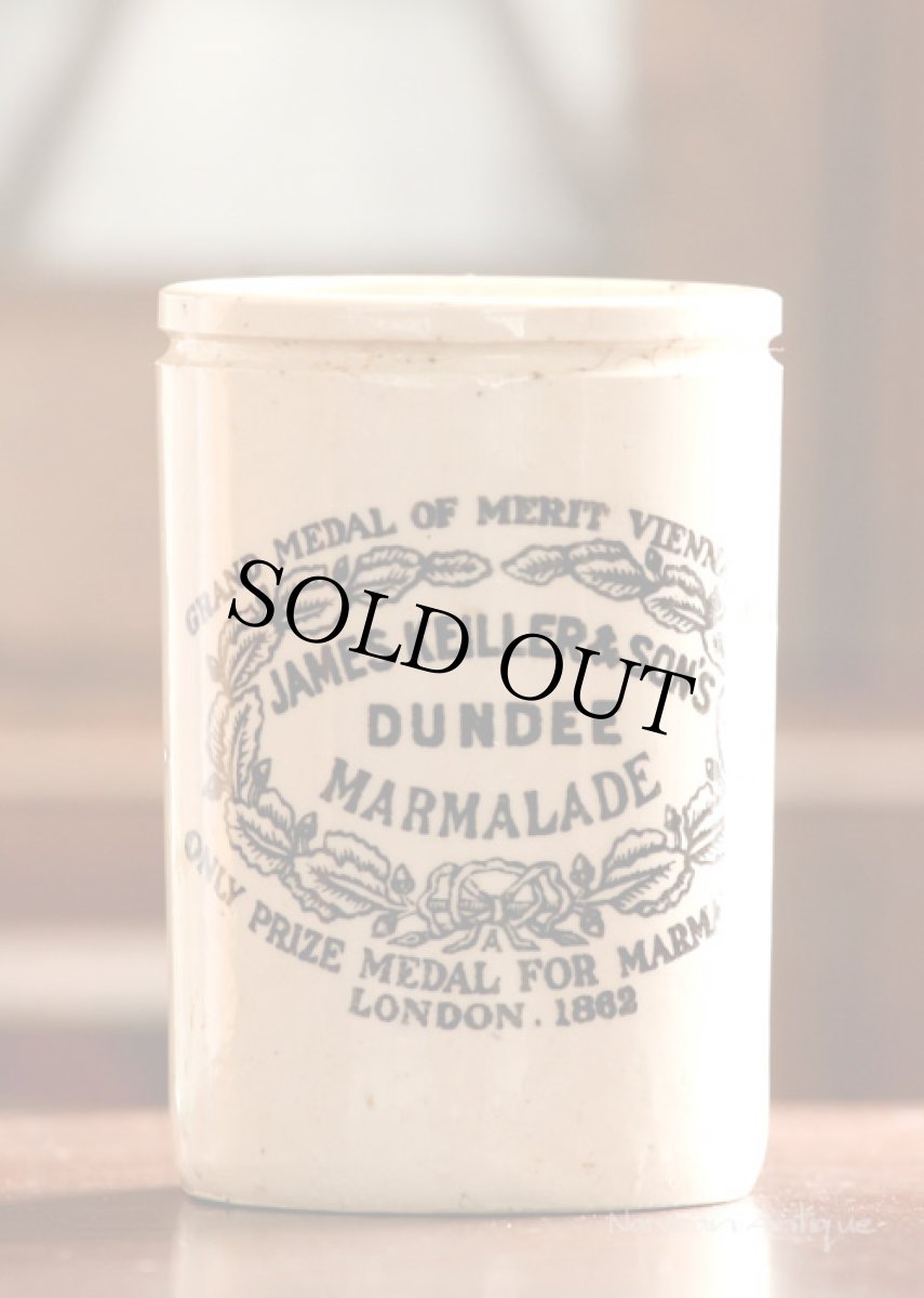 画像1: 〈イギリス〉1900年代 ダンディ社のマーマレード ロゴ入り陶器ジャー(約 高さ11.5ｃｍ) (1)