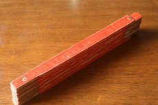 画像8: 〈ベルギー〉ブロカント 折りたたみ木製ルーラー(定規)両側cm目盛、全長200cm (8)