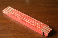 画像10: 〈ベルギー〉ブロカント 折りたたみ木製ルーラー(定規)両側cm目盛、全長200cm (10)