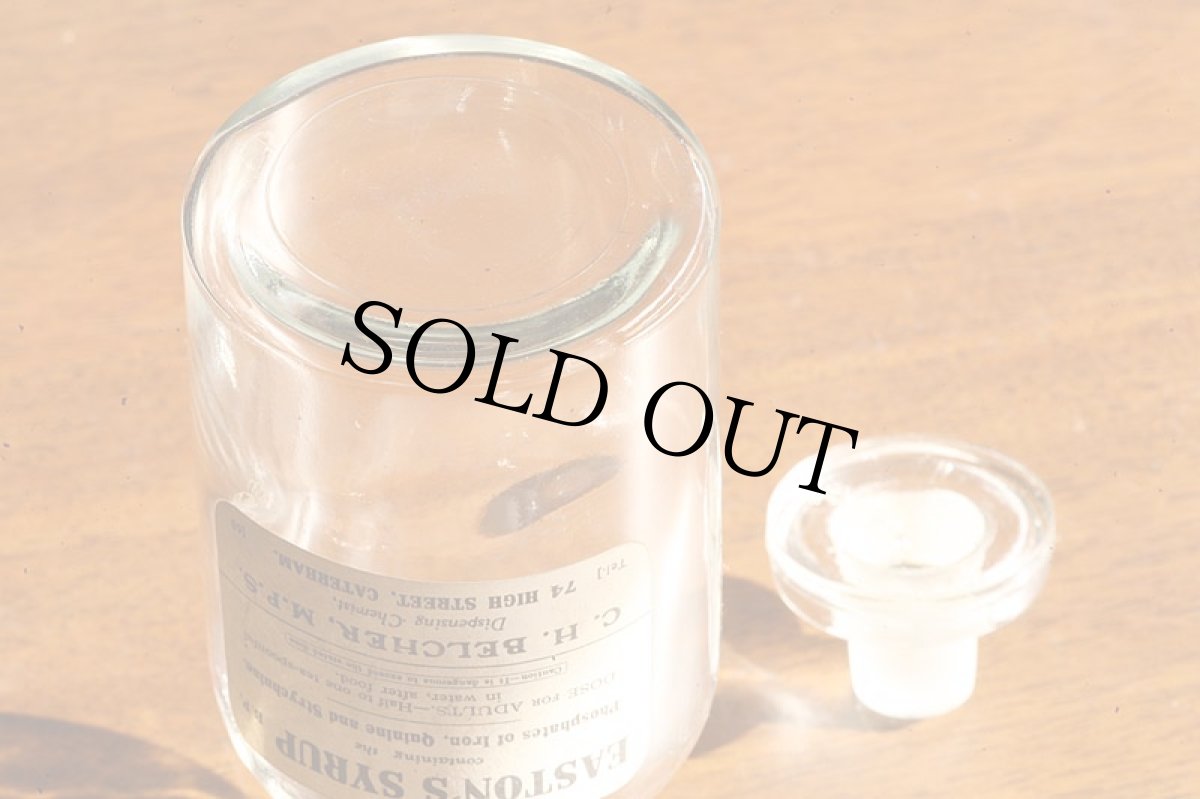 画像12: 〈イギリス〉 英字ラベルガラスボトルガラスキャップ付き (約高さ14.6cm) (12)