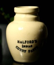 画像1: 〈イギリス〉HALFORD'S INDIAN CURRY PASTE 陶器ポット (1)