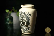 画像2: 〈イギリス〉1920年代　PURE FRESH CREAM アンティーククリームポット陶器 (2)