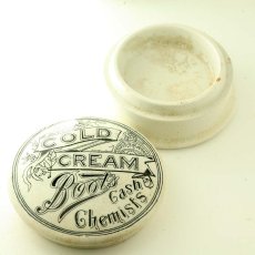 画像7: 〈イギリス〉1880年頃 Boots cold cream コールドクリーム陶器ポット (7)