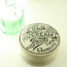 画像9: 〈イギリス〉1880年頃 Boots cold cream コールドクリーム陶器ポット (9)