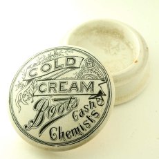 画像6: 〈イギリス〉1880年頃 Boots cold cream コールドクリーム陶器ポット (6)