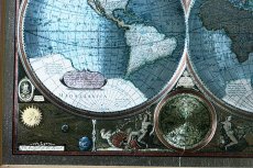 画像3: 〈英国〉1970s 額装された両半球世界地図 (3)