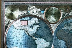 画像4: 〈英国〉1970s 額装された両半球世界地図 (4)