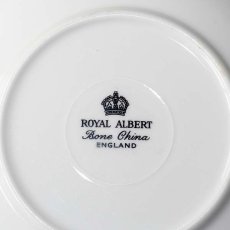 画像5: 〈ROYAL ALBERT〉ロイヤルアルバートのフリル小皿(ピンディッシュ)オレンジピンクローズ (5)