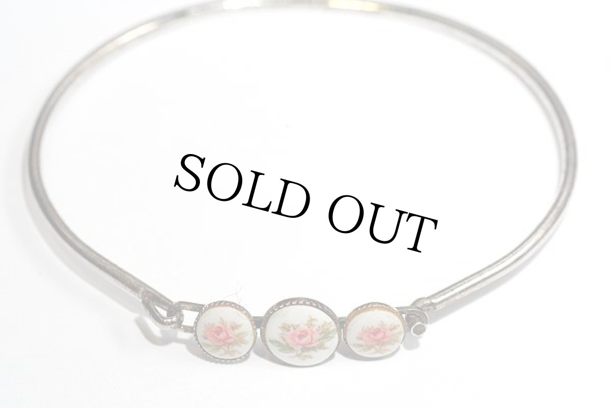 画像3: 〈イギリス〉1950年代　ハンドペイントローズの陶製ブレスレット (3)