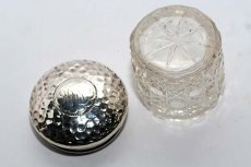 画像14: 〈イギリス〉チェスター1926年代 純銀製の銀細工モノグラムのガラス瓶 (14)