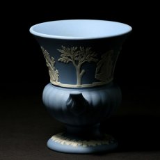 画像3: WEDGWOOD ウエッジウッド ジャスパーペールブルーフラワーベース(花瓶) (3)