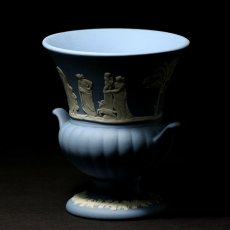 画像1: WEDGWOOD ウエッジウッド ジャスパーペールブルーフラワーベース(花瓶) (1)