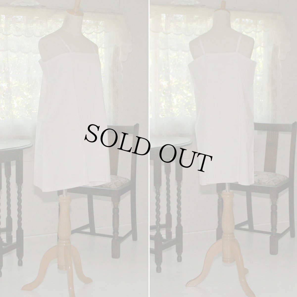 画像3: 〈アメリカ〉手縫いアンティークコットンワンピース ヘムステッチとタック (3)