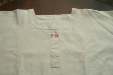 画像7: ドイツ 手縫いハンドメイドホームスパンアンティークジャーマンリネン ワンピ手刺繍PH (7)