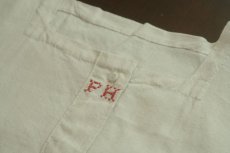 画像8: ドイツ 手縫いハンドメイドホームスパンアンティークジャーマンリネン ワンピ手刺繍PH (8)