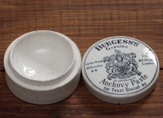画像3: イギリス 1885年頃 イギリス（連合王国）の国章ライオンとユニコーンのアンチョビペースト陶器ポット (3)