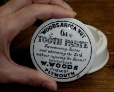 画像5: イギリス 1890年頃 W.Woods dental pot トゥースペースト陶器ポット (5)