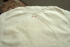 画像7: ドイツ 手縫いホームスパンアンティークジャーマンリネン スモックワンピ手刺繍JP (7)