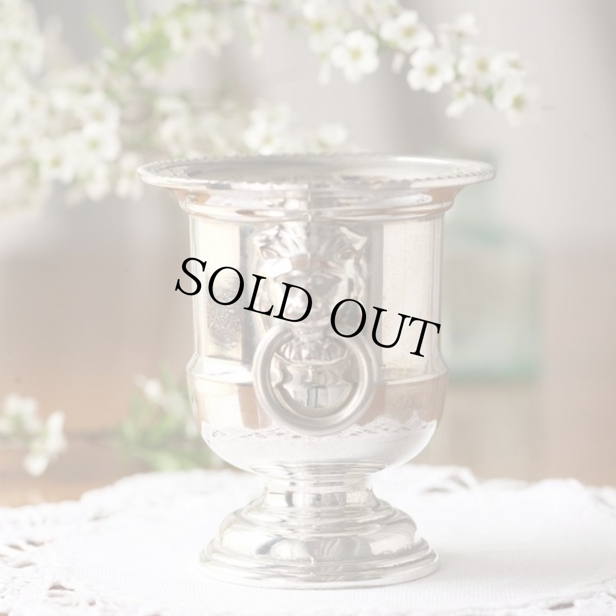 画像4: イギリス シェフィールド 1950年代 英国ヴァイナーVINERS社 シルバープレート ライオンのフラワーベース(花瓶) (4)