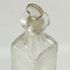 画像7: イギリス アンティーク ガラスボトル ガラスストッパー付き (約高さ15.7cm) (7)