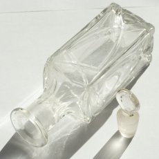 画像4: イギリス アンティーク ガラスボトル ガラスストッパー付き (約高さ15.7cm) (4)