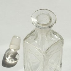 画像6: イギリス アンティーク ガラスボトル ガラスストッパー付き (約高さ15.7cm) (6)