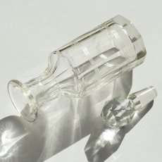 画像3: イギリス アンティーク ガラスボトル ガラスストッパー付き (約高さ11.8cm) (3)