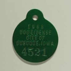 画像3: アメリカ 1988年 ヴィンテージ ドッグタグ 鑑札 DOG LICENSE アイオワ州ダビューク (3)
