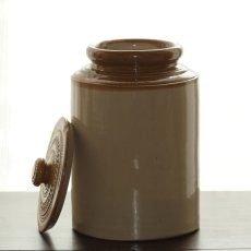 画像10: イギリス 大きな アンティーク 陶器ボトル 蓋つき(約 高さ24cm) (10)