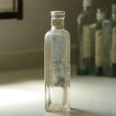 画像3: 英国アンティークガラス瓶 COCKS&DUNSFORD 英字ラベル付き TABLE SPOONS (約高さ 17.0cm) (3)