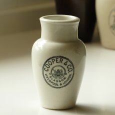 画像1: イギリス 1900年代 COOPER社 アンティーク雑貨陶器 クリームジャー  (1)