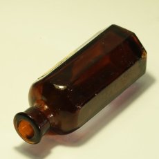 画像6: イギリス ポイズンガラスボトル アンバーカラー PURE GLYCERINE 英字ラベル付き (高さ 約10.0cm) (6)