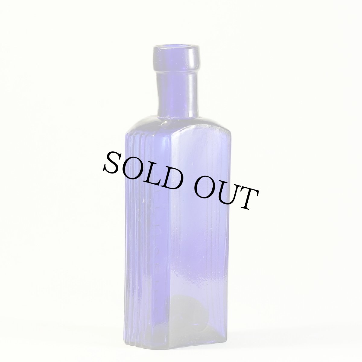 画像4: イギリス 古い瓶 ポイズンガラスボトル コバルトブルー（約高さ11.5cm） (4)