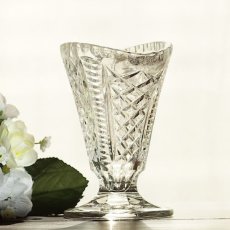 画像2: イギリス 1960年代  花瓶 クリスタルガラス フラワーベース (2)