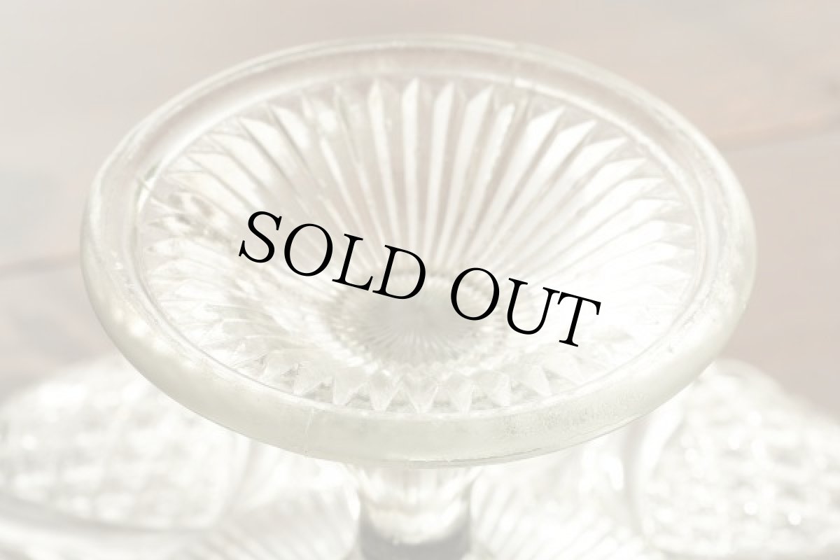 画像6: イギリス アンティークガラス コンポート 直径約25.0cm 脚付き皿 (6)