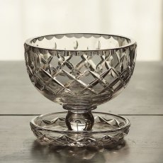 画像1: イギリス 1940年代 アンティーククリスタルガラス シャーベットグラス (1)