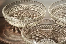 画像5: イギリス 3枚セット アンティークガラスデッシュ プレート皿 (5)