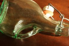 画像9: イギリス 締め栓ストッパー付き古いガラス瓶 ハンドル (高さ約17.0cm) (9)