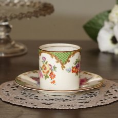 画像4: イギリス AYNSLEY エインズレイ Wilton Green ミルトングリーン デミタスカップ&ソーサー (4)