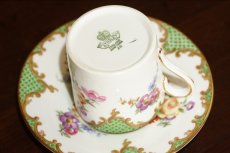 画像9: イギリス AYNSLEY エインズレイ Wilton Green ミルトングリーン デミタスカップ&ソーサー (9)