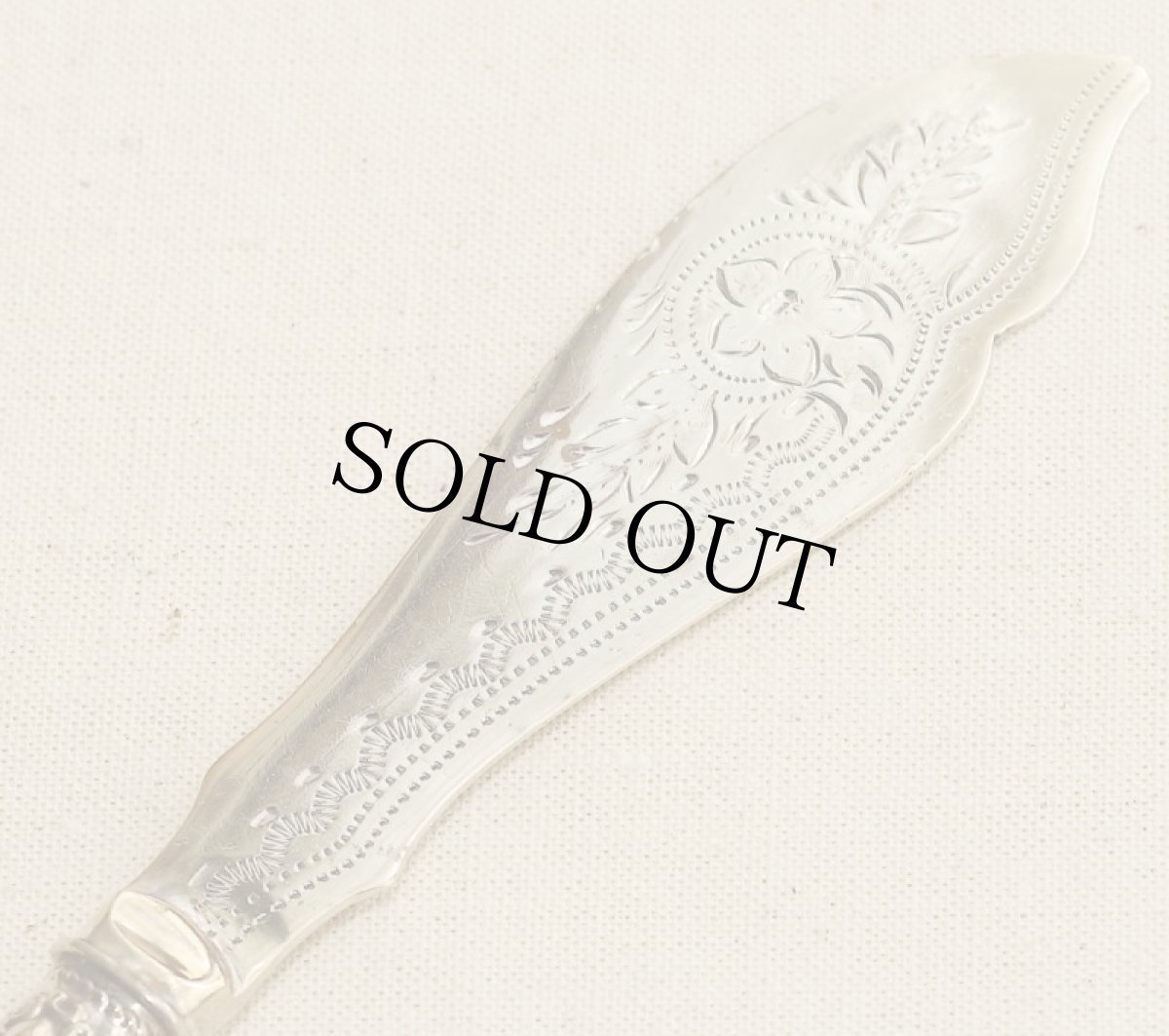 画像3: イギリス シェルハンドル シルバープレート アンティーク バターナイフ (3)